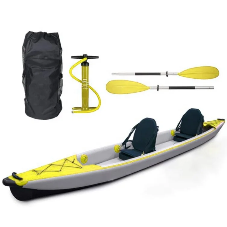 Surfking 470x76cm Drop Stitch PVC Inflatable Fishing Foldable Canoa/kayak 2 Person