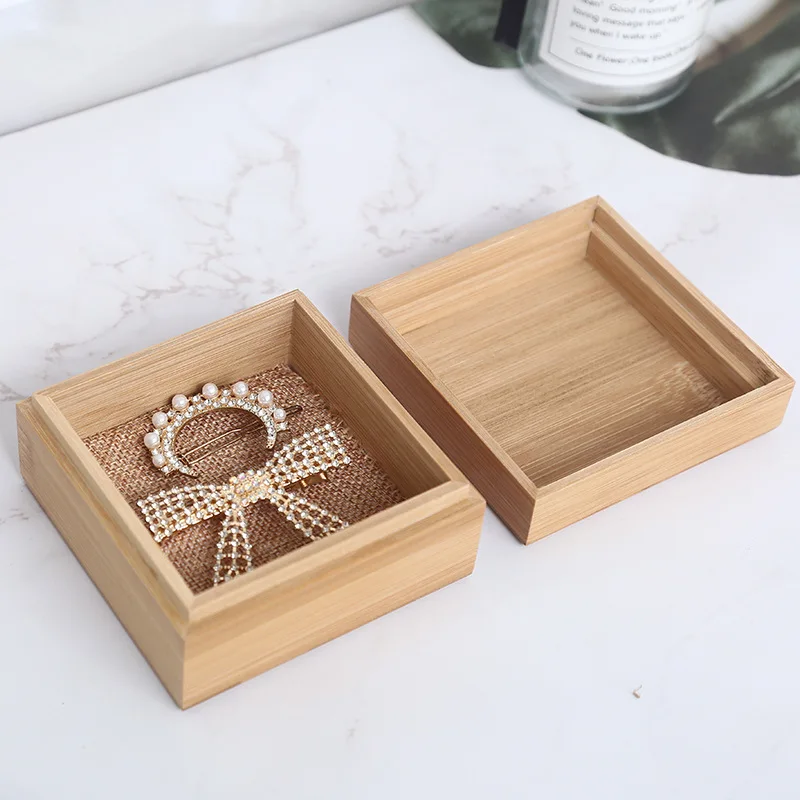 Bamboo Square Gift Box, Jewel Storage Collection