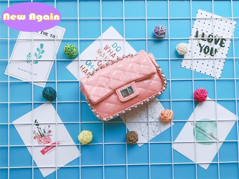 Bolsas de mensajero para adolescentes, bolsos cruzados de fiesta para niñas, bolso de hombro con cadenas de cuero PU para niños, monedero pequeño para dinero, NAB085