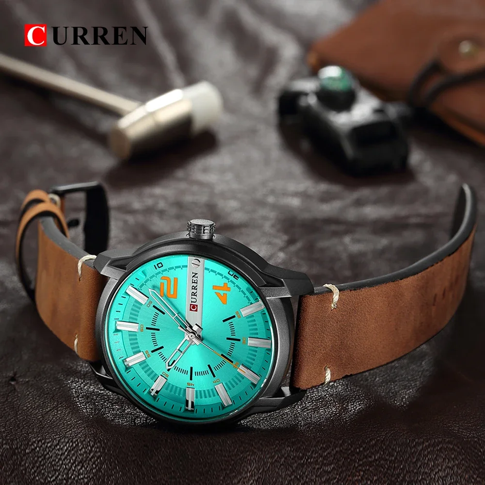 Luxury Brand CURREN 8306 orologi sportivi militari da uomo orologio al quarzo da uomo orologio da polso Casual in pelle Relogio Masculino