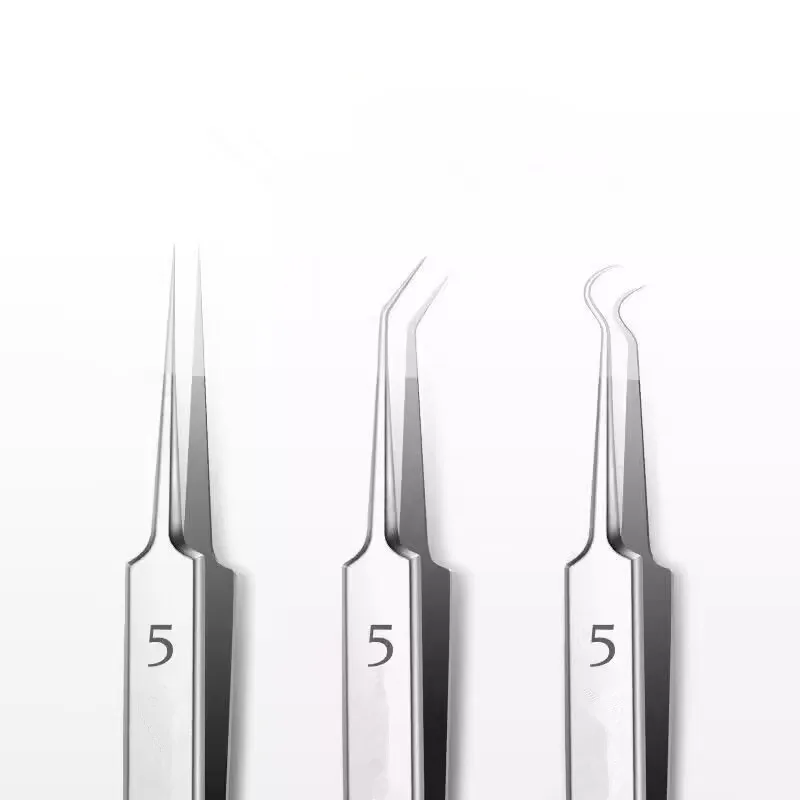 8 قطعة مجموعة أدوات إبر حب الشباب من الفولاذ المقاوم للصدأ-مزيل الرؤوس السوداء ومجموعة ملاقط لتنظيف مسام الوجه أدوات العناية بالبشرة المحمولة #5