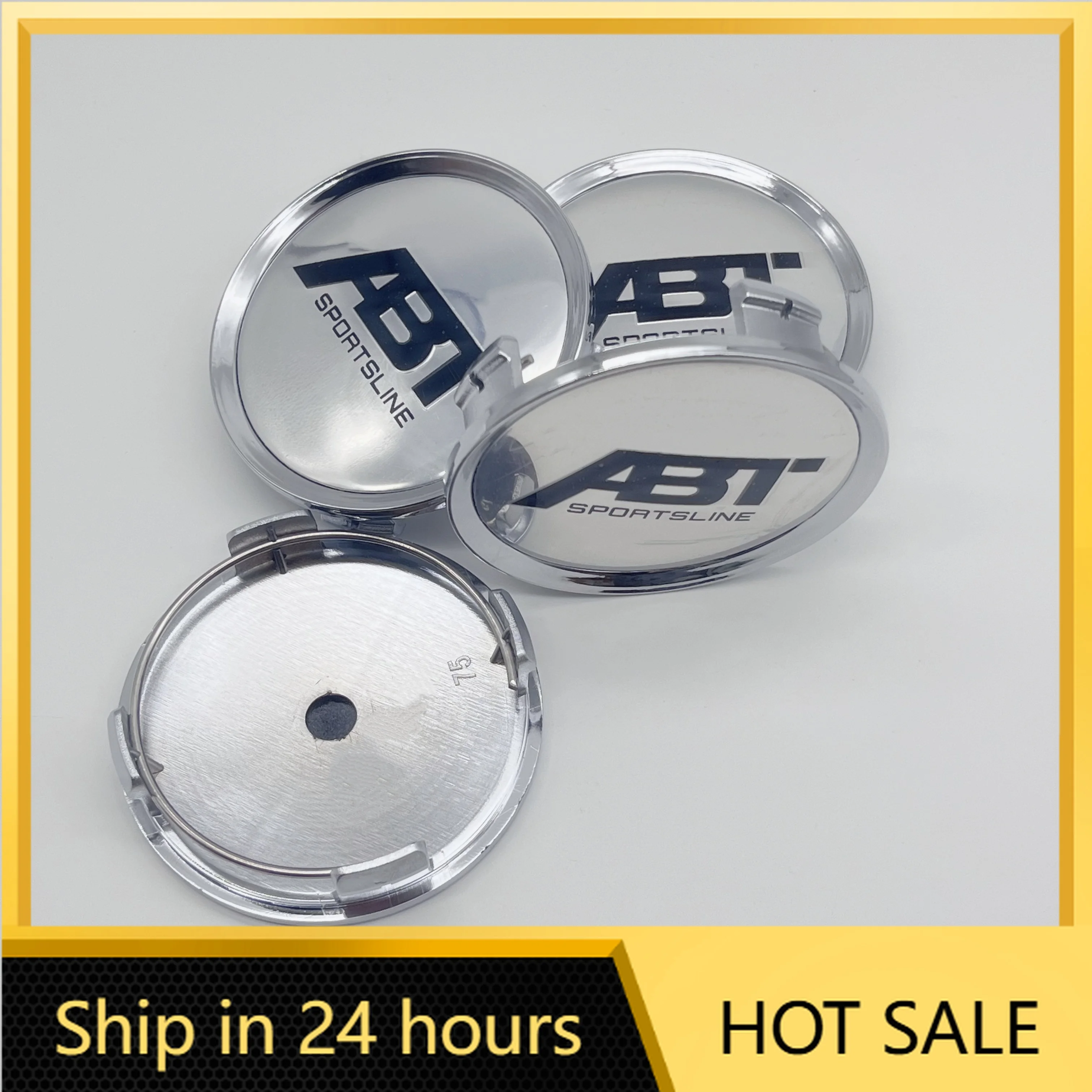 

4pcs/Set High-Quality 75mm(for 65mm Stickers) Fit For ABT Wheel Center Hubcaps Car Styling Emblem Badge Auto Styling Accessories