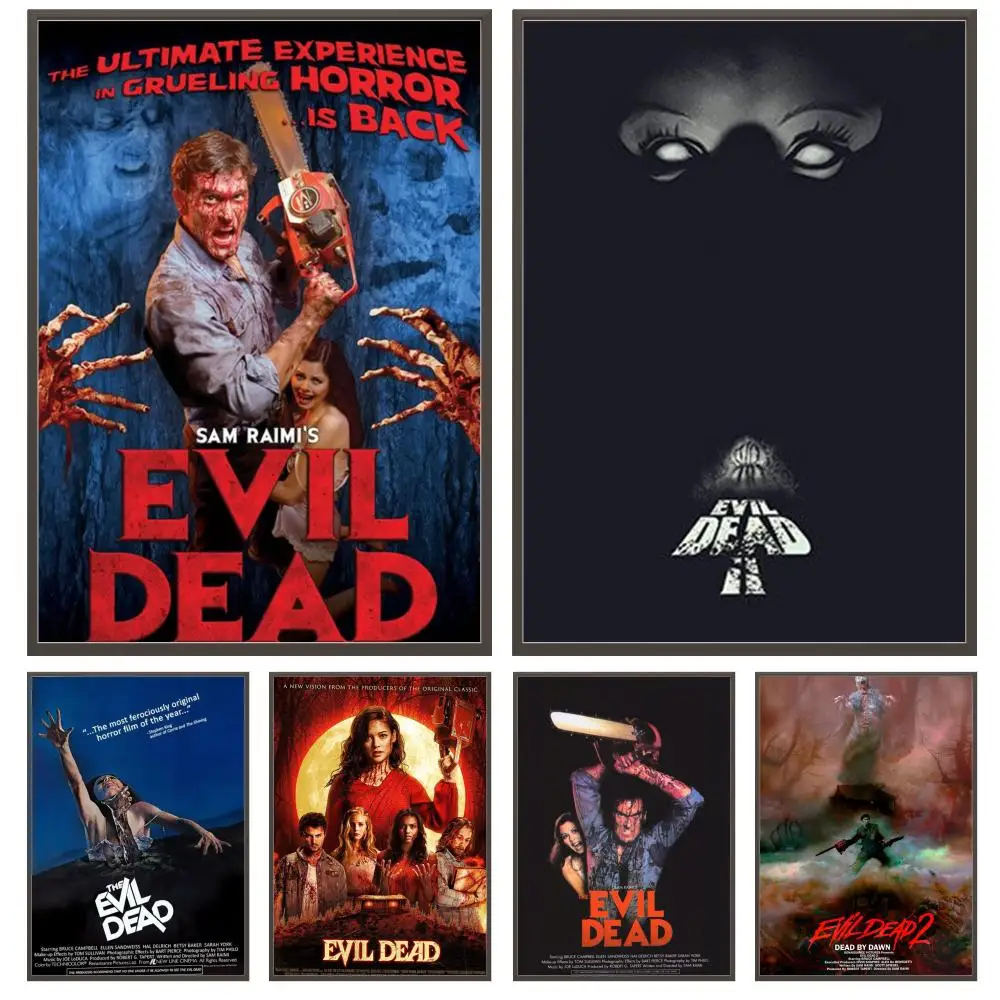 The Evil Dead Classic Horror Movie Poster, vielseitige HD-wasserdichte Wandkunst, selbstklebende Dekoration für jeden Raum, ideales Geschenk