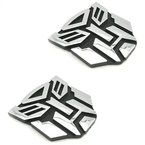2 pezzi adesivi per auto 3D per trasformatore distintivo Decepticon emblema coda decalcomania cool Autobots logo car styling accessori per auto moto