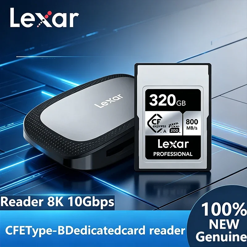 

Lexar CFexpress Type a Memory Card Silver VPG200 160GB/320GB High Speed 800MB/s Read for Sony Cameras 8K Video Compatible
