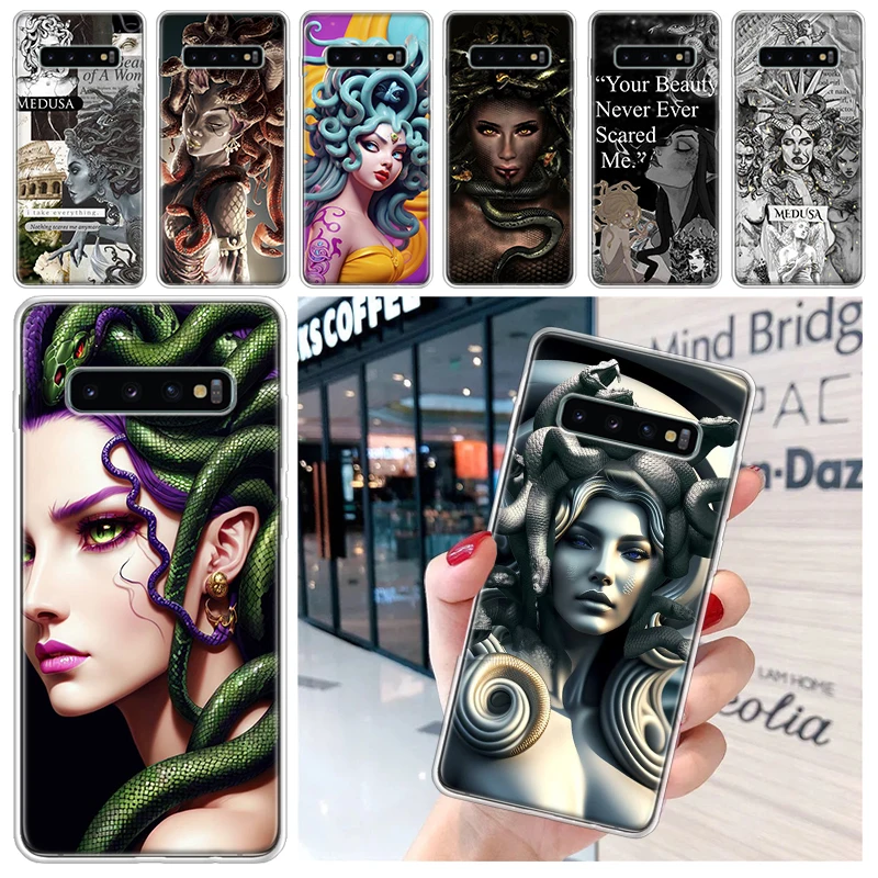 Medusa Greek Mythology Soft Phone Case for Samsung Galaxy S24 S23 S22 S21 Ultra S20 FE S10 Plus S10E S9 S8 + Fundas Cover Capa