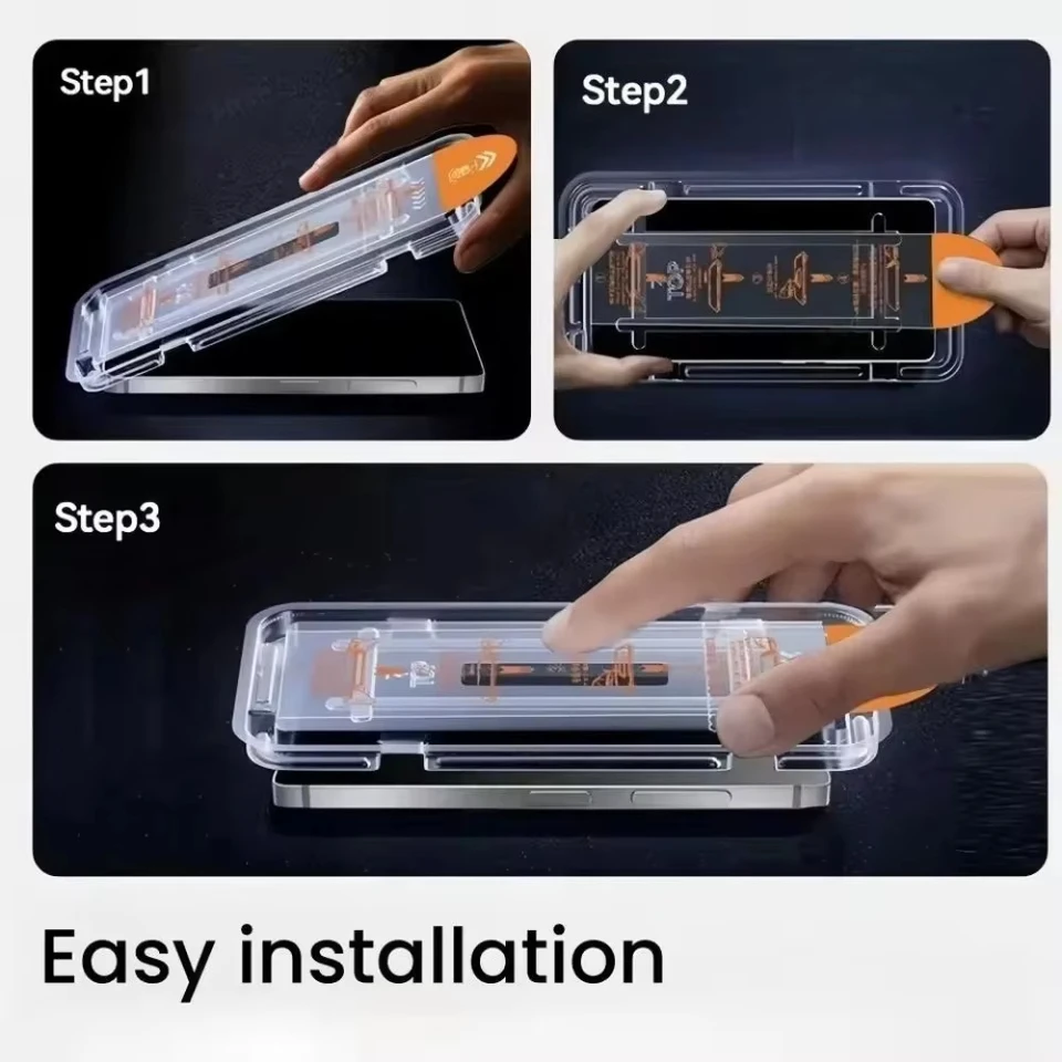 Protector de pantalla HD de fácil instalación para Samsung A57 A56 5G A55 A36 A35 A26 A17 A16 A15 A14 A13 A12 A71 A72 A73, vidrio sin polvo 2