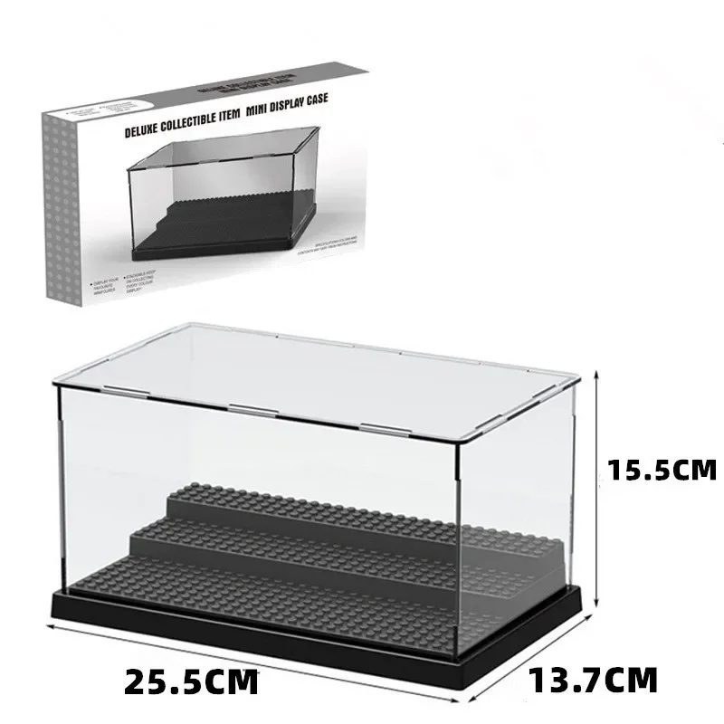 

Acrylic Transparent Display Box Building Blocks Model Assemble Dust Cover Figures Toys Protection Showcase Compatible With Brand