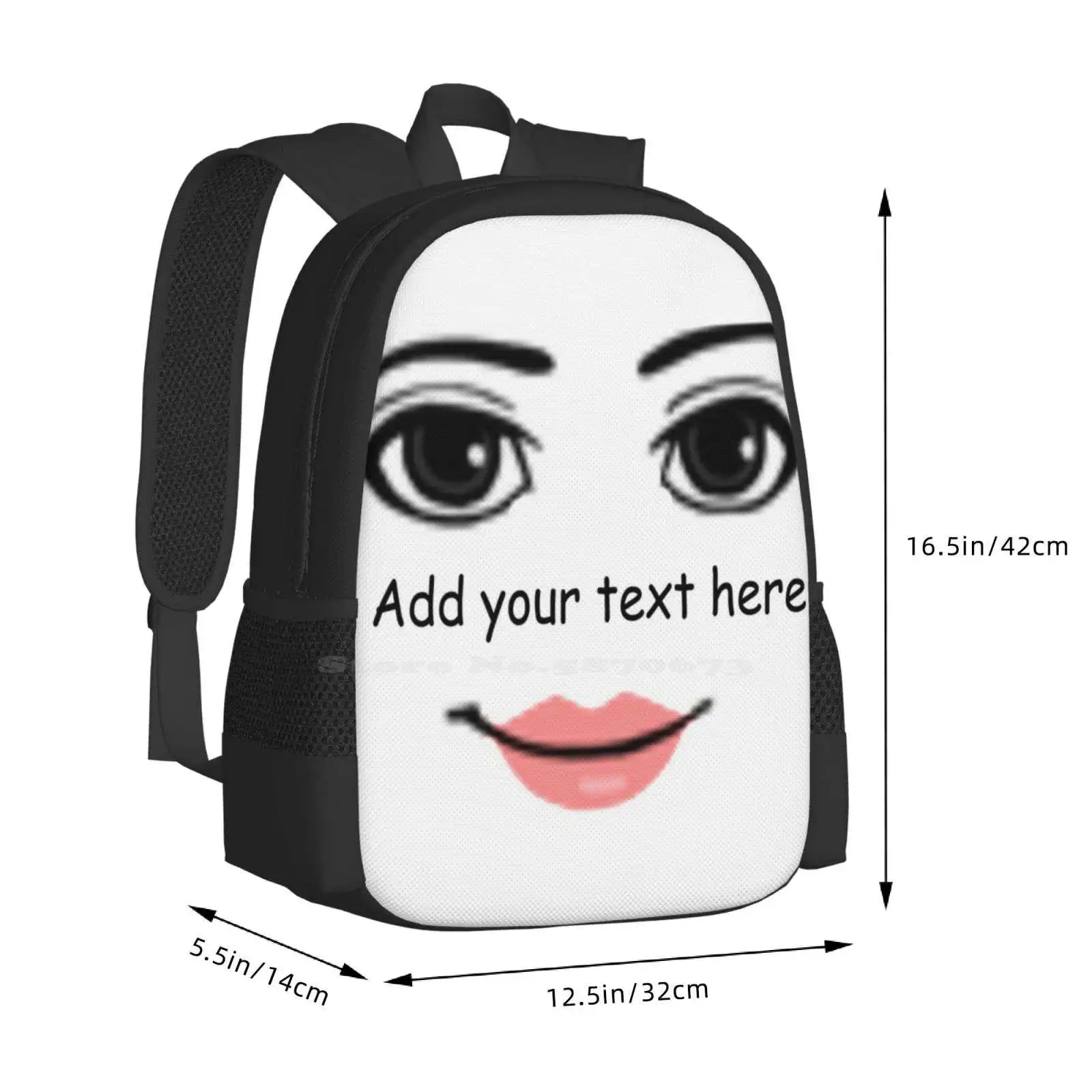 Woman Face Hot Sale Schoolbag Backpack Fashion Bags Woman Face Meme Dank Cursed Gamer