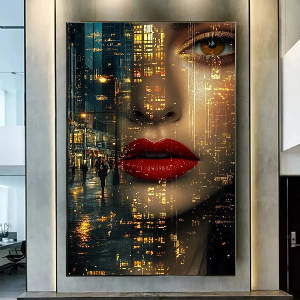 

5D алмазная живопись абстрактный городской пейзаж женская картина полная алмазная мозаика вышивка крестиком наборы искусство украшение дома