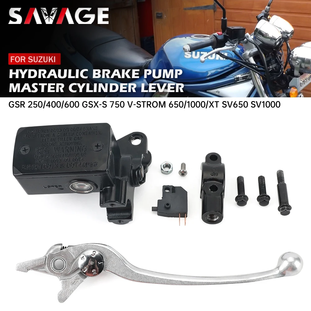 Dźwignia głównego cylindra hamulca przedniego dla SUZUKI GSR 600 250 GSX-S 750 v-Strom 650/1000/XT SV650 SV1000 adapter lusterka motocyklowego
