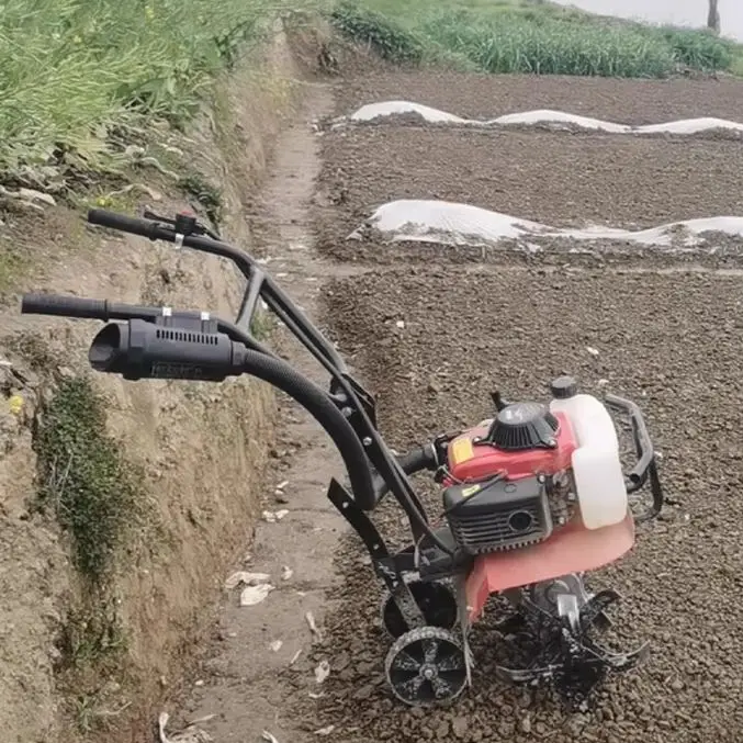 Mini Tiller for Small Farms Household Ditch Weeding and Plowing Multi‑functional Agricultural Land Renovation Walking Tractor