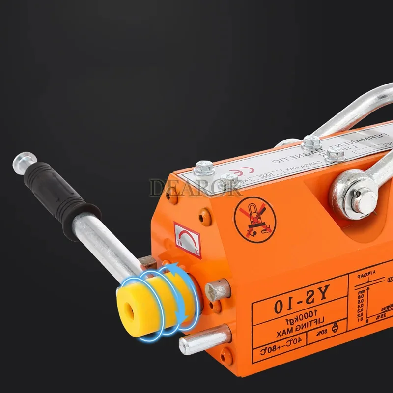 600KG 1t 400T Permanent magnet lifter powerful magnetic lifting 2 tons magnet 3 lifting crane Krauk permanent magnet suction cup