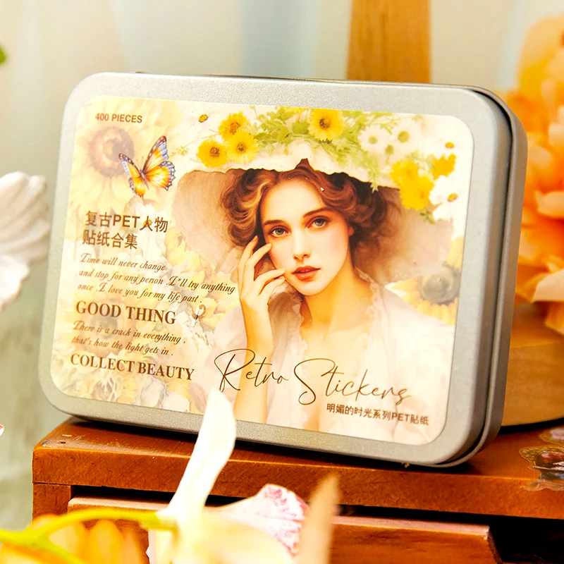 

420 шт./кор. ретро наклейки с персонажем для девочек, персонаж для ведения журнала, декоративные мобильные скрапбукинг, сделай сам, канцелярские наклейки для ручного счета