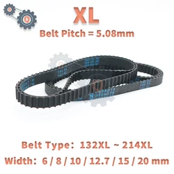 XL Belt Model 132XL to 214XL XL Timing Belt Tooth Pitch 5.08mm XL Rubber Belt Width 6 8 10 12.7 15 20mm for CNC Synchronous Belt