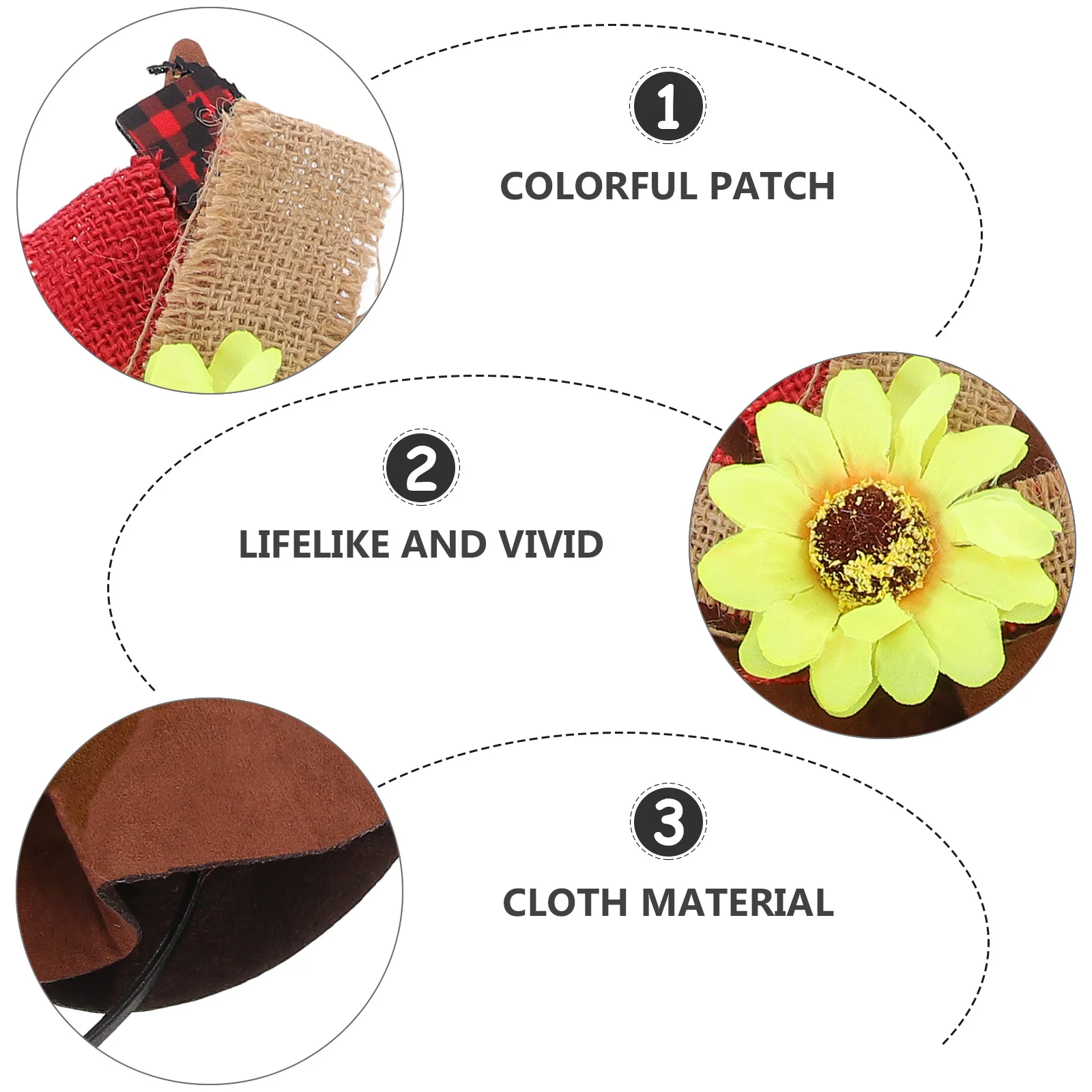 Halloween Cosplay Straw Kit 4Pcs Scarecrow Hat Party Headband Costume Accessory Witch Festival Props Decor