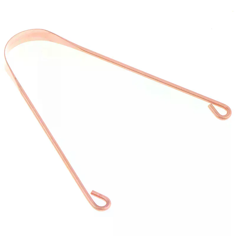 Adult Copper Tongue Scraper, Dental Oral Hygiene Cleaner, Reusable Tongue Brush Health Care Tool