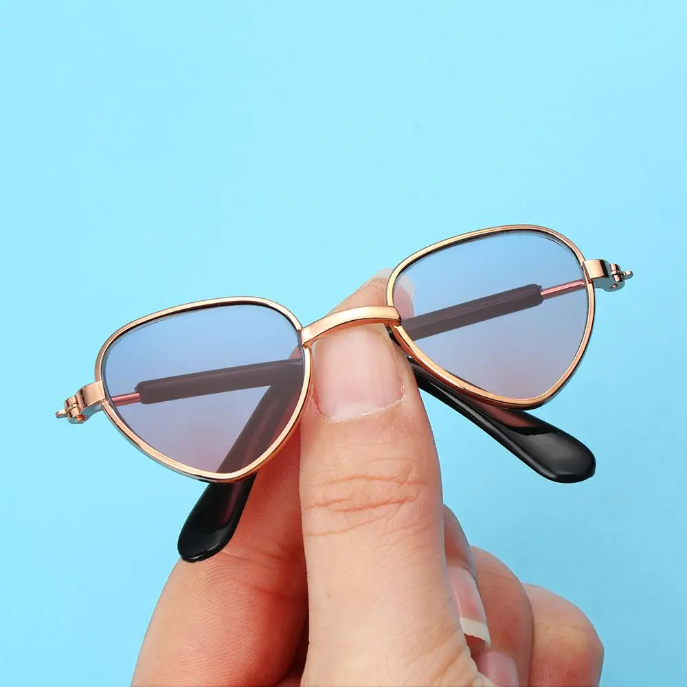 

8cm Mini Gift Kids Girls Heart-Shape Plush Doll Eyeglasses Doll Sunglasses Pet Eyewear Doll Accessories Kids Girls