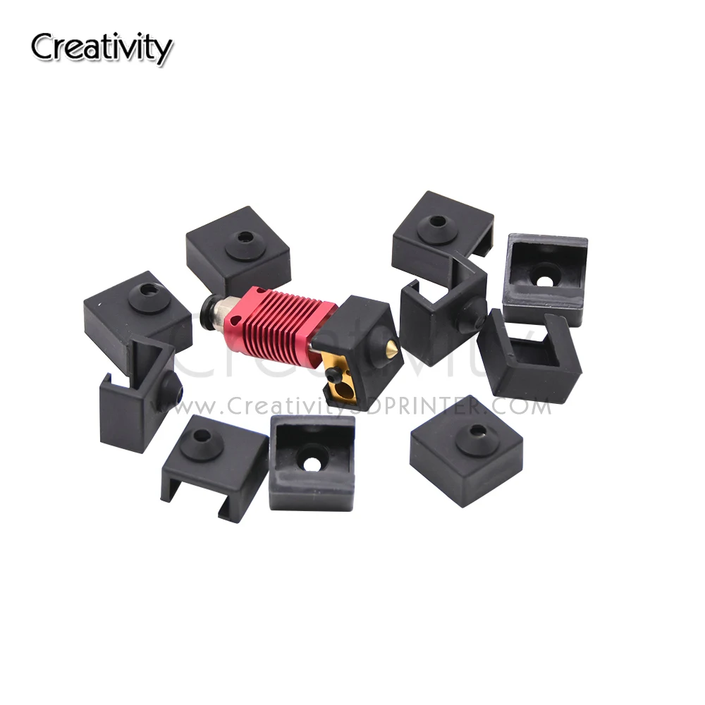 

MK10 Heater Block Silicone Cover Silicone Sock Fit MK10 Aluminum Block Reprap J-head Hotend Extruder Heated Blcok Cover