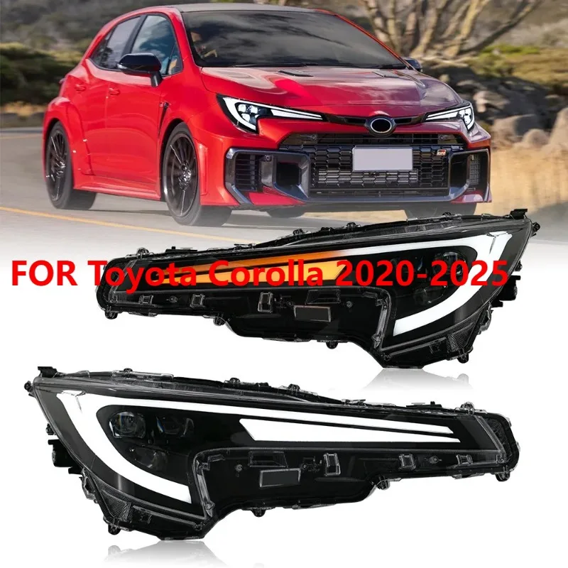 

Для Toyota Corolla 2020-2025 1 комплект светодиодных фар проектора последовательные передние лампы DRL в сборе
