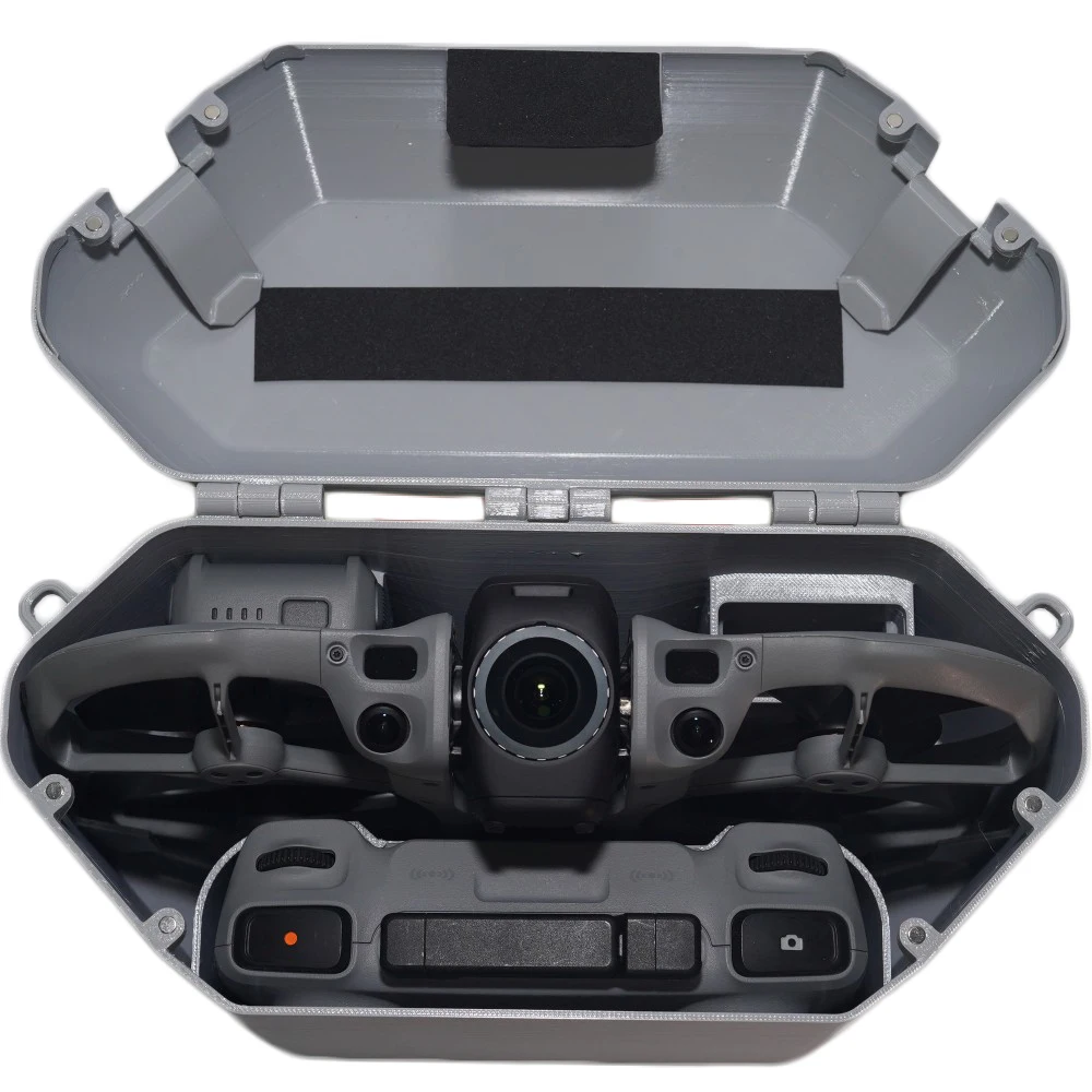 

Портативный кейс для хранения DJI AVATA 360 с пенопластовым вкладышем EVA и 3D-печатным корпусом, вмещает пульт RC2 и 2 аккумулятора