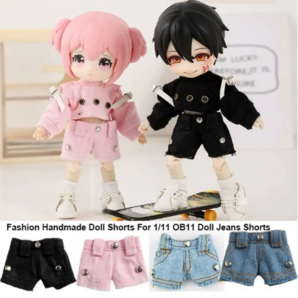 

High Quality Fashion Doll Shorts Accessories Handmade Casual Wear Doll Clothes Kids Toys for 1/12 BJD Dolls For 1/11 OB11 Doll