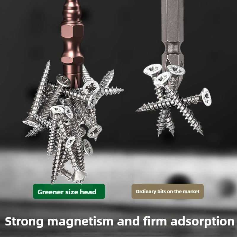 Greener Double-Head S2 5.0mm/6.35mm Screwdriver Bit Chrome Vanadium Alloy Steel 1/4\'\' Inch Hex Head Electric Screwdriver Bits