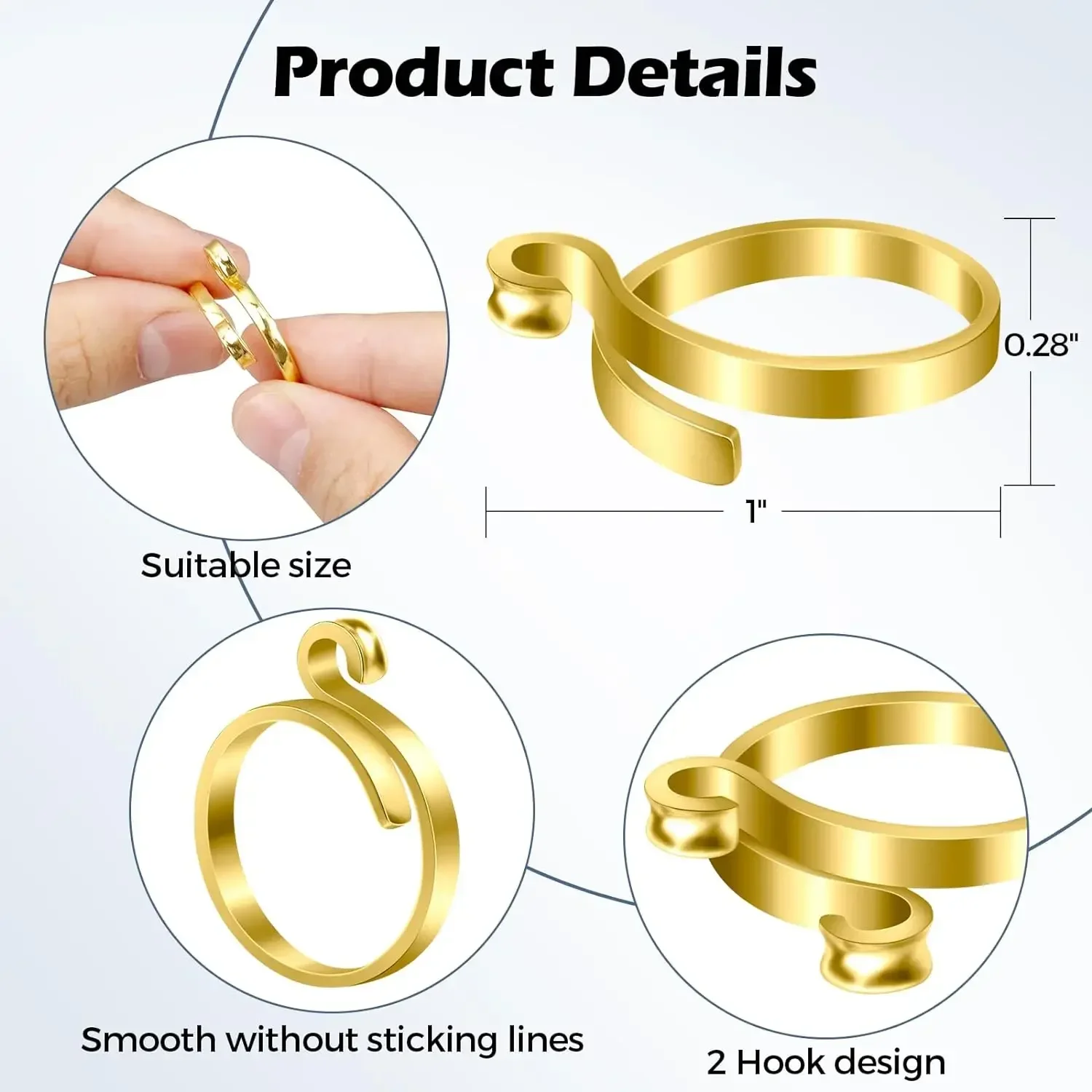 Knitting Crochet Loop Rings Knittied DIY Yarn Guide Finger Faster Holder Ring Thimble Adjustable Crocheter Sewing Tools Supplies