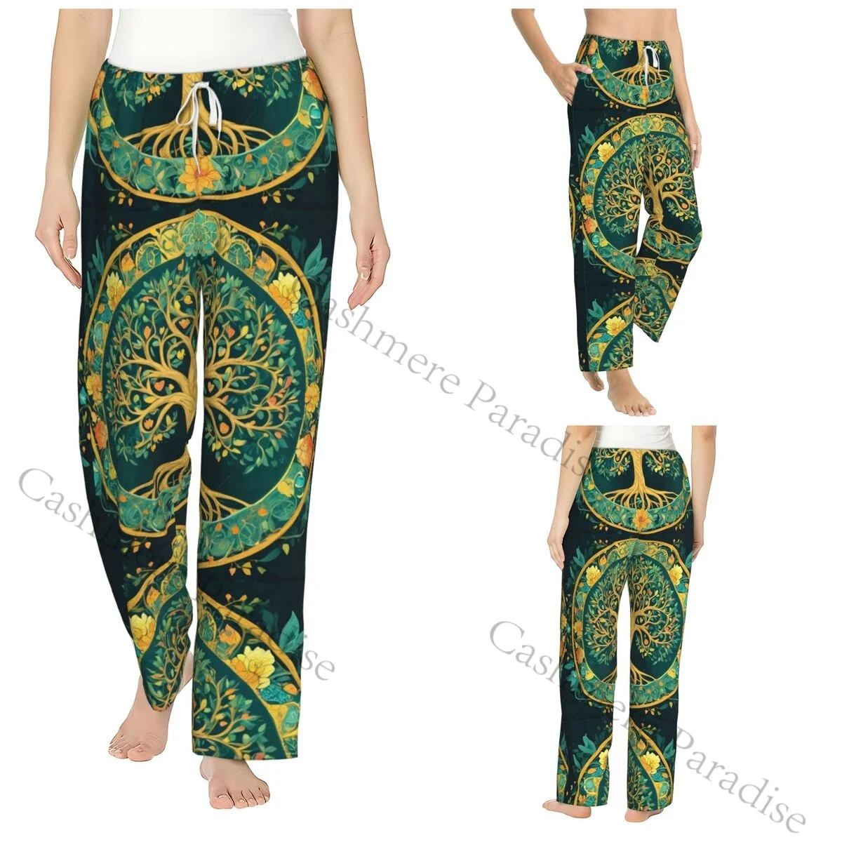 

Tree Life Flannel Pajama Pants for Women Soft Warm Sleep Pants with Elastic Waistband