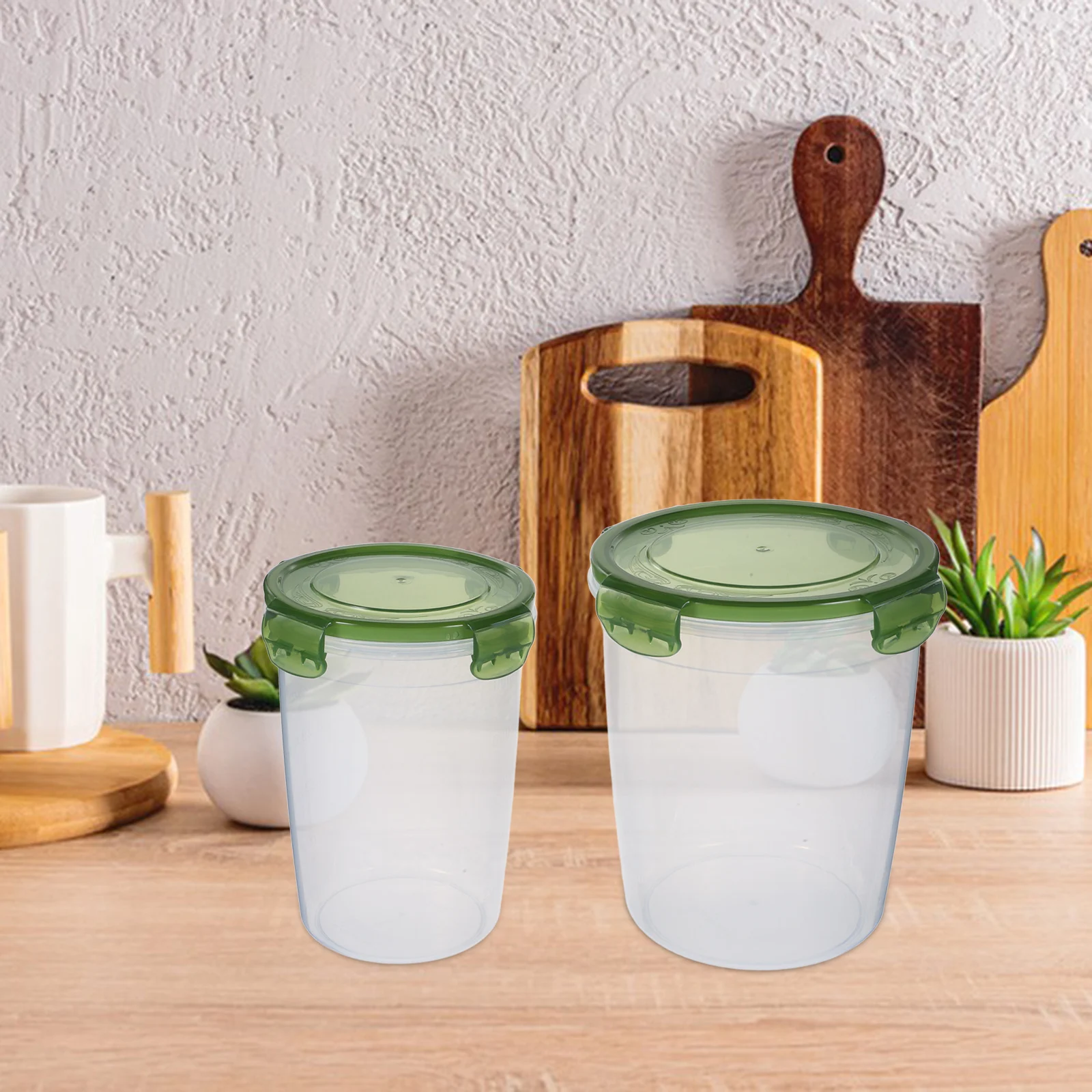 

2pcs Airtight Sealed Containers Moisture-Proof Storage Jars For Coffee Beans Tea Food Dry Kitchen Organizer Plastic Container