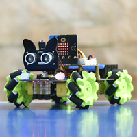 Kidsbits 4WD Mecanum Smart Robot  Microbit V2 Robot Car Kit For Micro:bit Robot Kit STEM Robot Car Python Programming DIY Robot