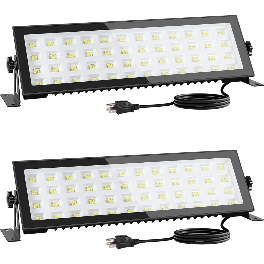 OOOLED 2 Pack LED Shop Lights, 100W 13000LM 6000K Super Bright LED Work Light, IP66 Waterproof LED Flood Light Outdoor