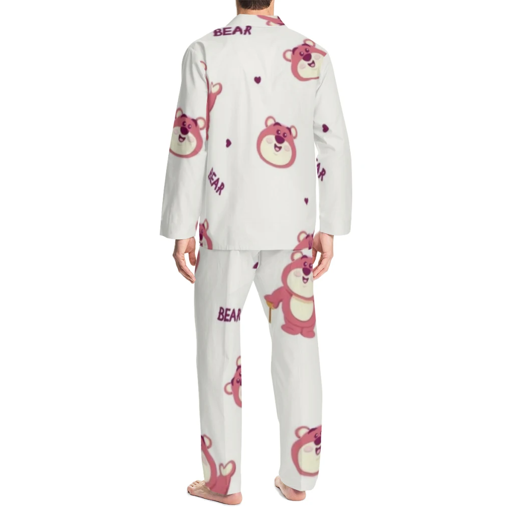 Conjunto de pijama Disney Strawberry Bear con cómodos top y pantalón con botones y cintura elástica,