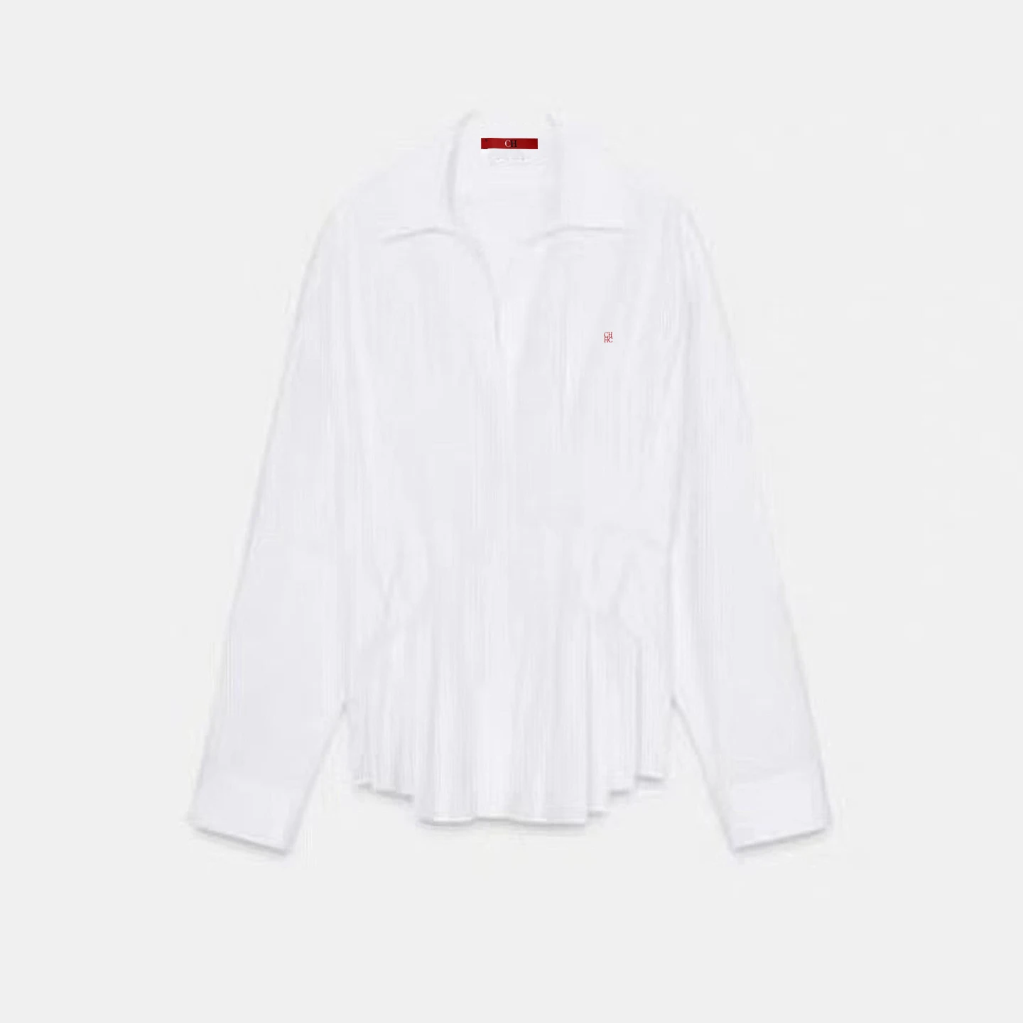 CH Elegante Bürokleidung Frühling Herbst Mode Damen Gestreiftes Hemd Blau Langarm Bluse Lässige Lose Passform Knopfleiste Kragenoberteil – Detail 6