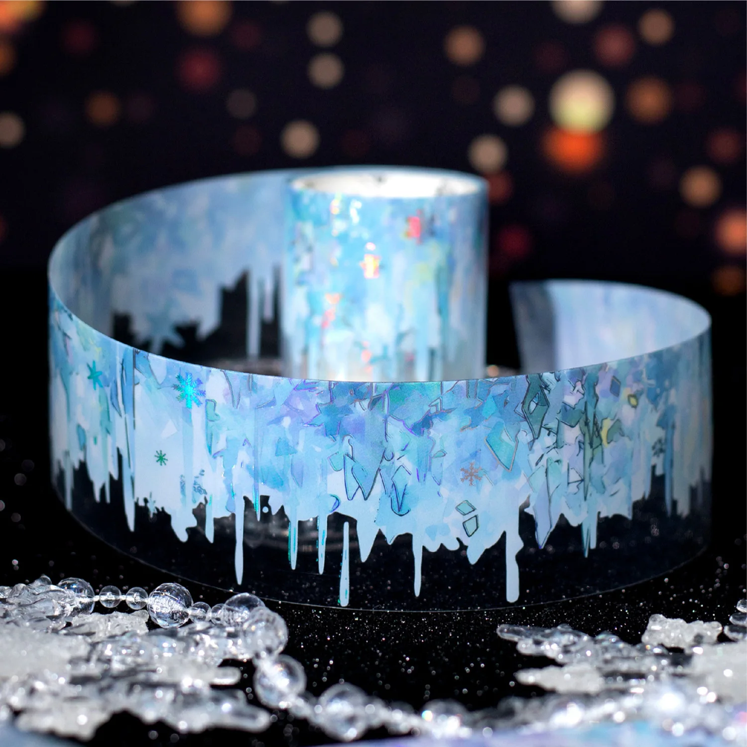 1pcs/1lot Decorative Adhesive Tapes Winter Curtain Junk Journal DIY Paper Japanese Masking Scrapbooking Stickers