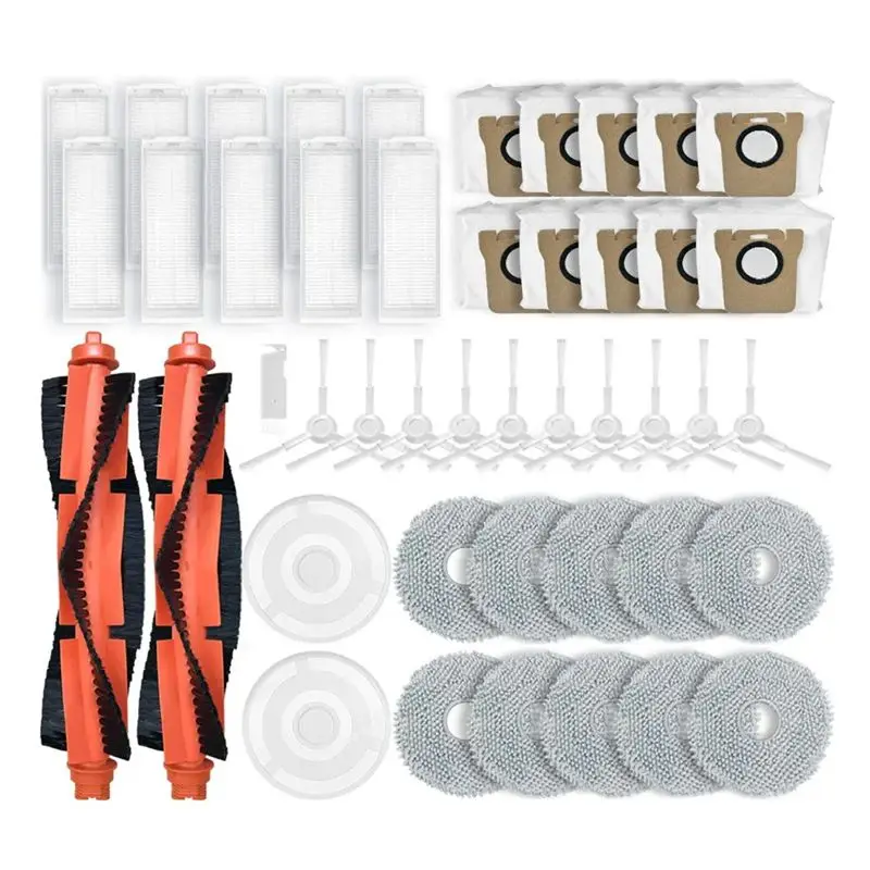 

Запасные части и аксессуары ABSJ для Xiaomi Mijia M30 Pro: основная и боковые щетки, HEPA-фильтр, салфетка для влажной уборки, мешки для сбора пыли