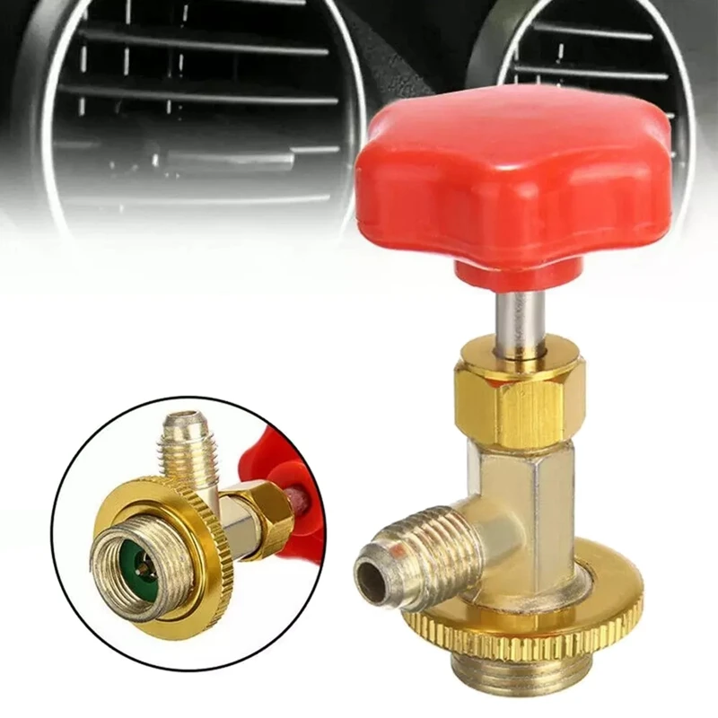 Car Air Conditioning Refrigerant Open SAE Auto AC Can Tap Valve Bottle Opener R134A M14 / 1/4 Inch Leak-Proof Switch