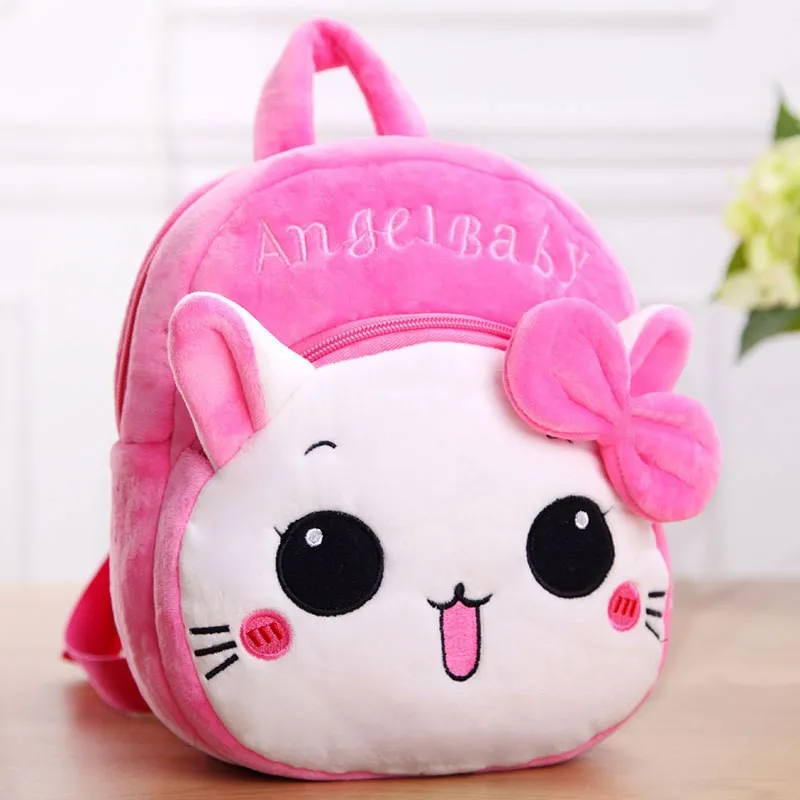 Saco bonito da escola do animal dos desenhos animados para crianças, mochila criativa do luxuoso, apropriado para o jardim de infância, bebê 1-3 anos velho, presente do aniversário, 1pc