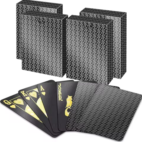 Waterproof Plastic Playing Cards - Creative Color Poker Deck, Professional Magic Card Game for Party Board Game Collection