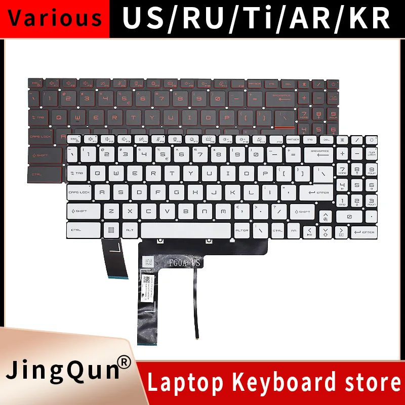 US Russian Laptop Keyboard For MSI GL66 GL76 GF76 GF66 GP66 MS-1582 MS-17L1 MS-17H3 Wushi 66 Wushi 76 Z16 Backlit Keyboard
