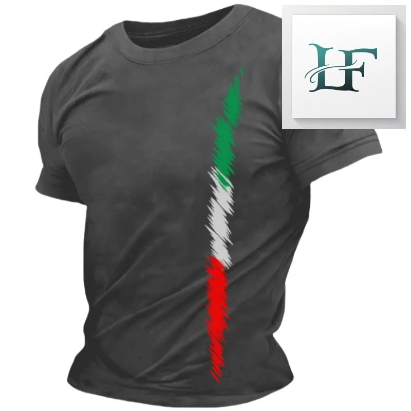 

Simple Italia Flag Graphics T-shirts Summer Fashion Short Sleeve O Neck 3D Printed T Shirts Casual Streetwear Oversized Mens Tee