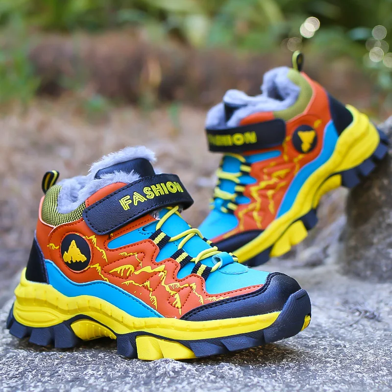 جديد كلاسيكي حذاء الثلوج الصبي ارتداء مقاومة الرياضة في الهواء الطلق حذاء للسير مسافات طويلة تسلق أحذية المضادة للانزلاق مخلب الأحذية الأطفال أحذية رياضية #1