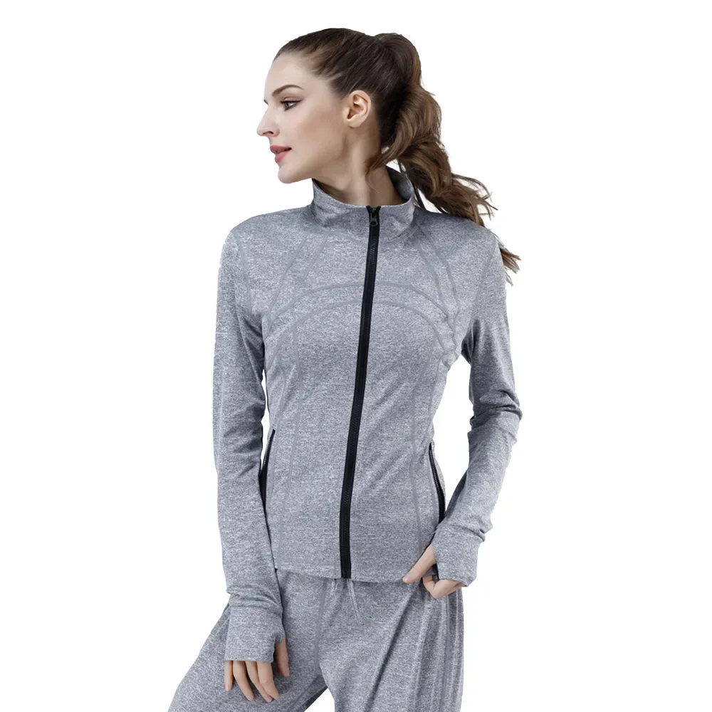 2024 Yoga Sportswear Jacket Sweater Slim Stretch Fitness Suit Outdoor Running Sportswear Pink Sweatshirt Women Zip Up Hoodie