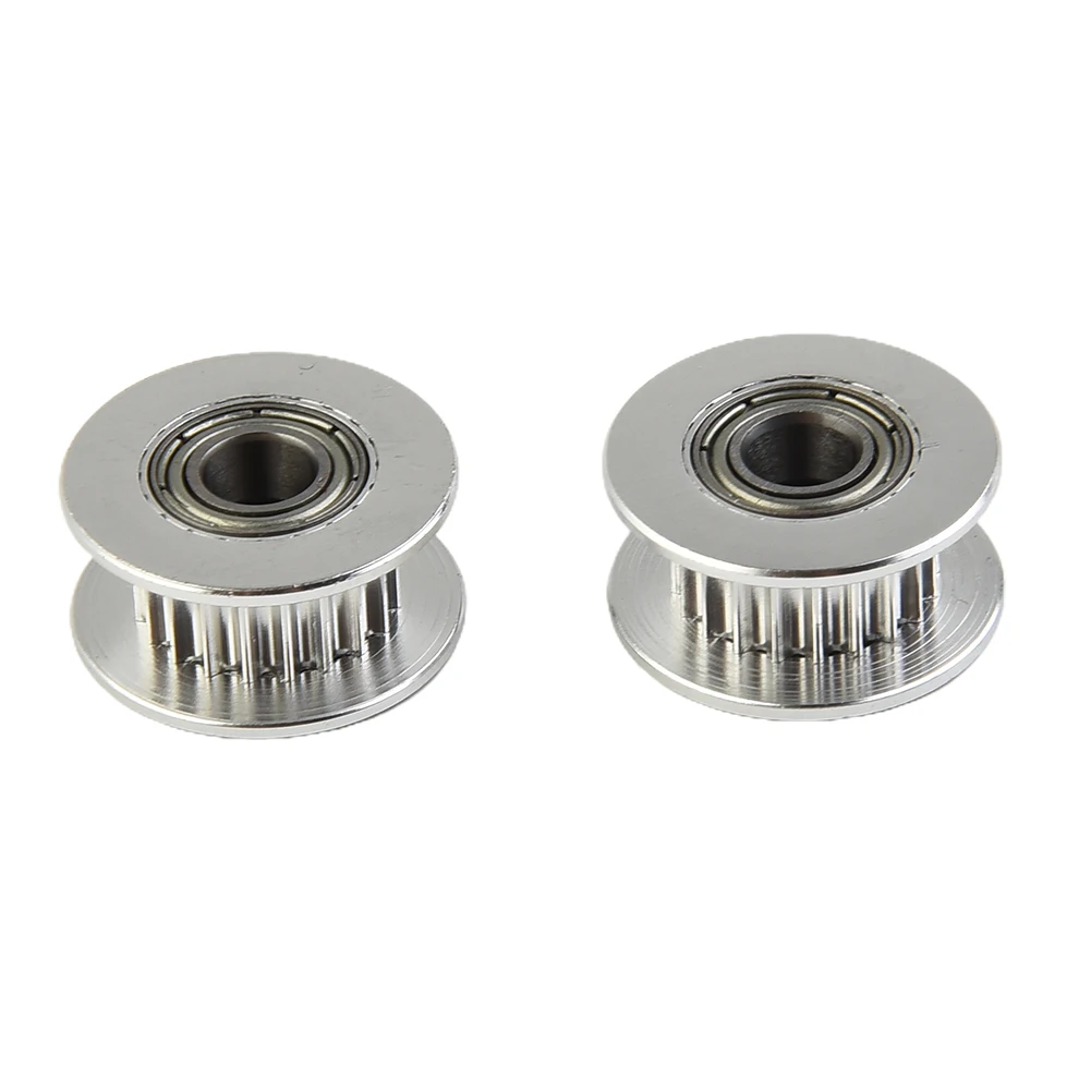 2X 20 Teeth Pulley with 6mm Timing Belt & 2X Idler Tension F8M6 Set for Linear Motors Rubber & Aluminum Construction