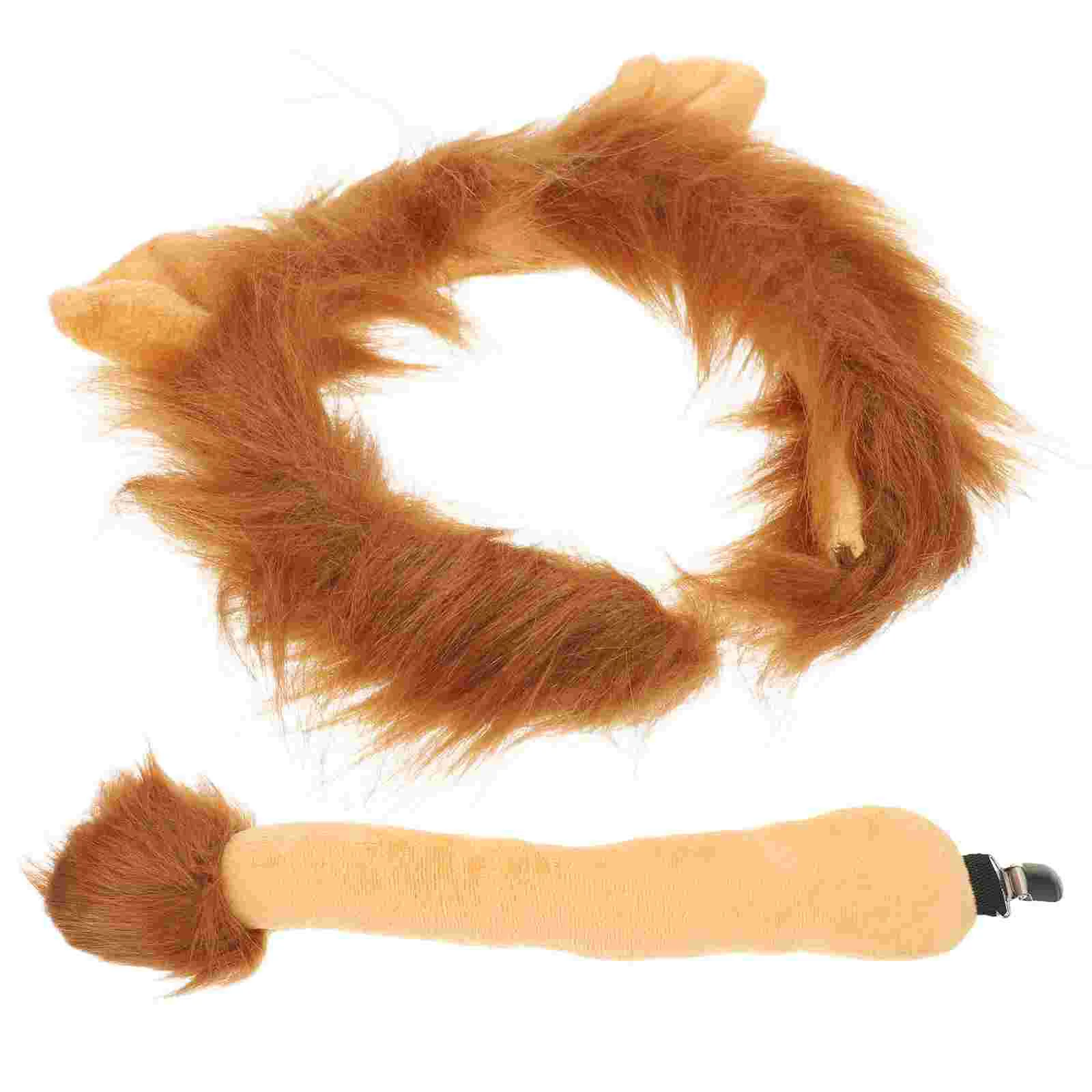 

Headband Lion Women's Tail Kit Plush Animals Cosplay Supplies Party Costume Accessory