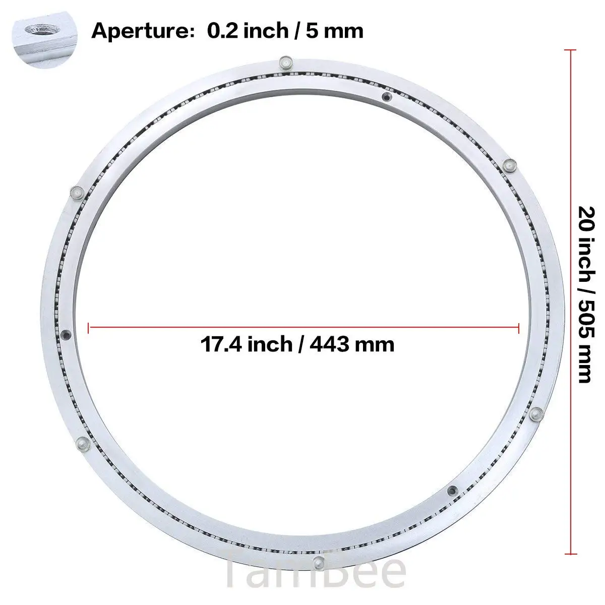 

20 Inch Heavy-Duty Mute Turntable Ring - Lazy Susan Kit for Heavy Loads