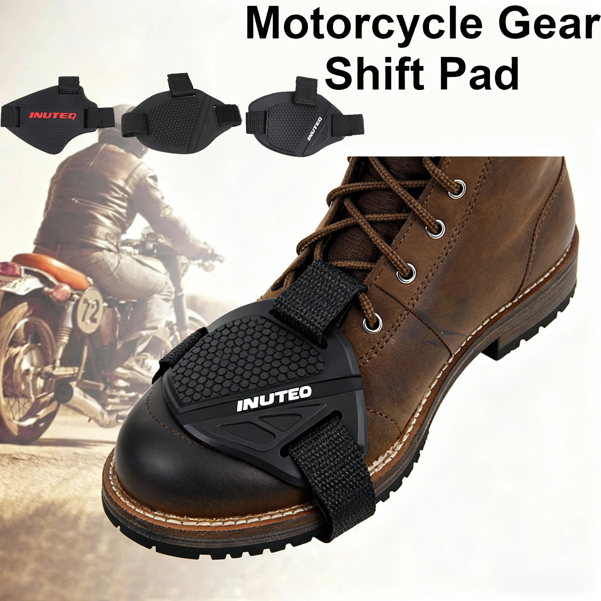 Non-slip Rubber Motorcycle Shoe Protective Gear Shifter Pad Boot Protector Adjustable Protector Cover Fit Riding Moto Accessarie