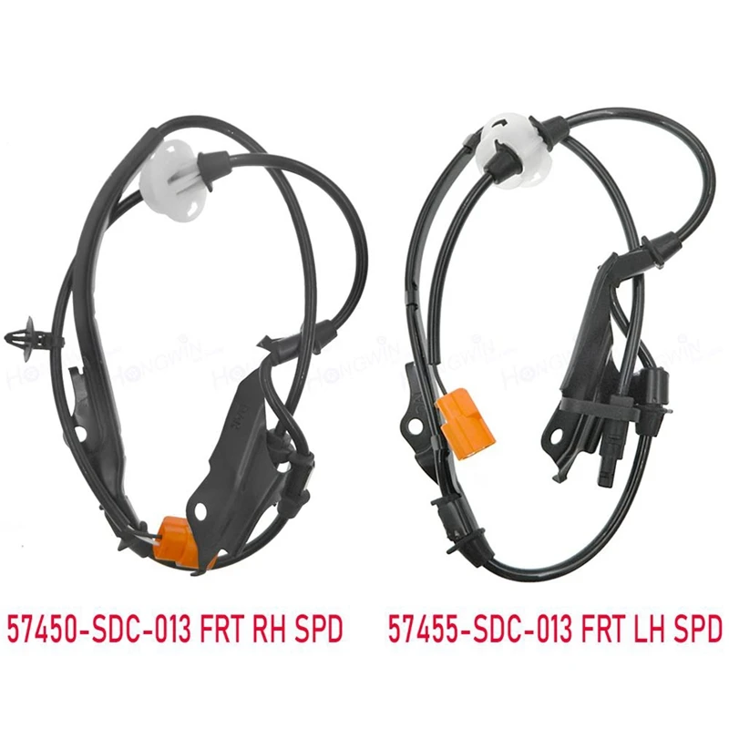 2PCS ABS Wheel Speed Sensor Black Wheel Speed Sensor 57455-SDC-013 57450-SDC-013 For Acura TSX 2004-2008 Honda Accord 2003-2007