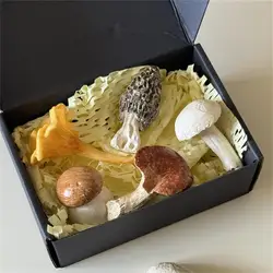 6pcs French Mushroom Chopstick Cutlery Holder Colorful Resin Knife Fork Spoon Coaster Holder Mushroom Umbrella Vintage  Ornament