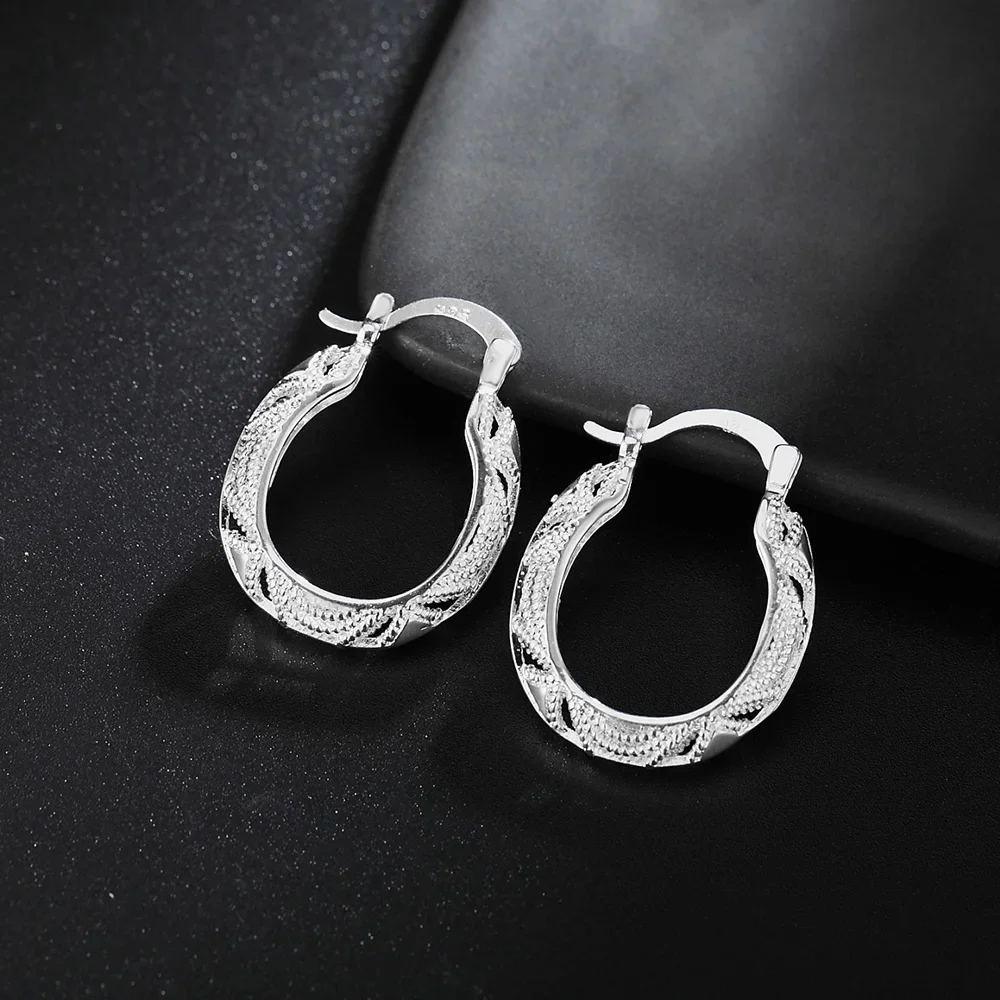 wholesale for women fashion Silver color  charms wedding Party earring hot luxury jewelry nice stamped , JSHLE039